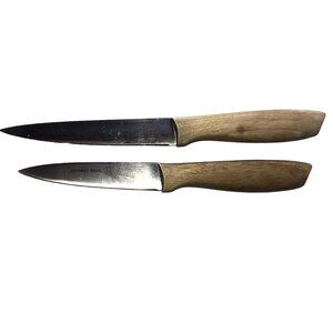 Schmidt Bros Pair Steak Knives with Wood Handles Small / Medium Cutlery, Kitchen